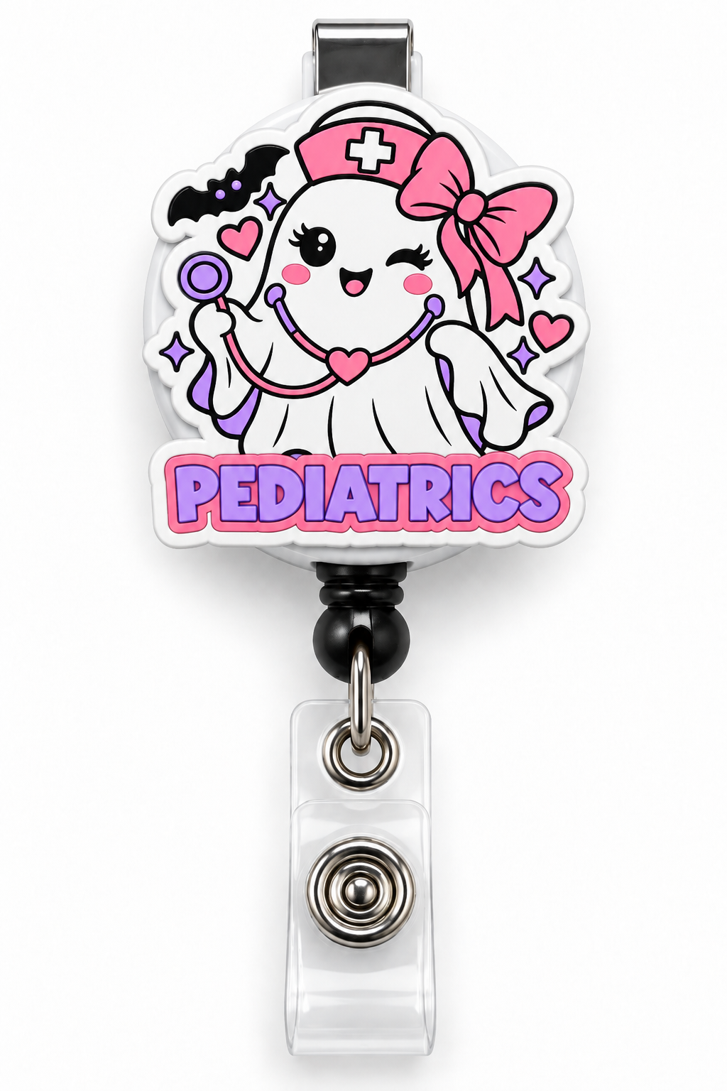 Halloween Pediatrics Nurse Badge Reel 3MF File | 3D Print Nurse Badge Reel