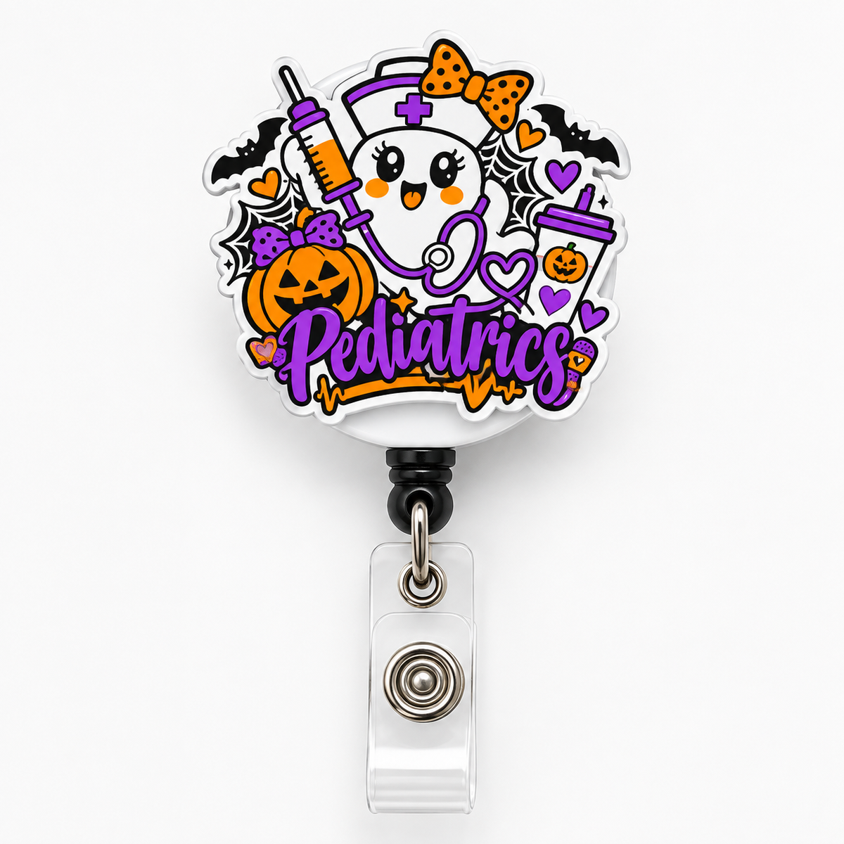 Halloween Nurse Badge Reel 3MF Bundle | Night RN Pediatrics ER 3D Print Files
