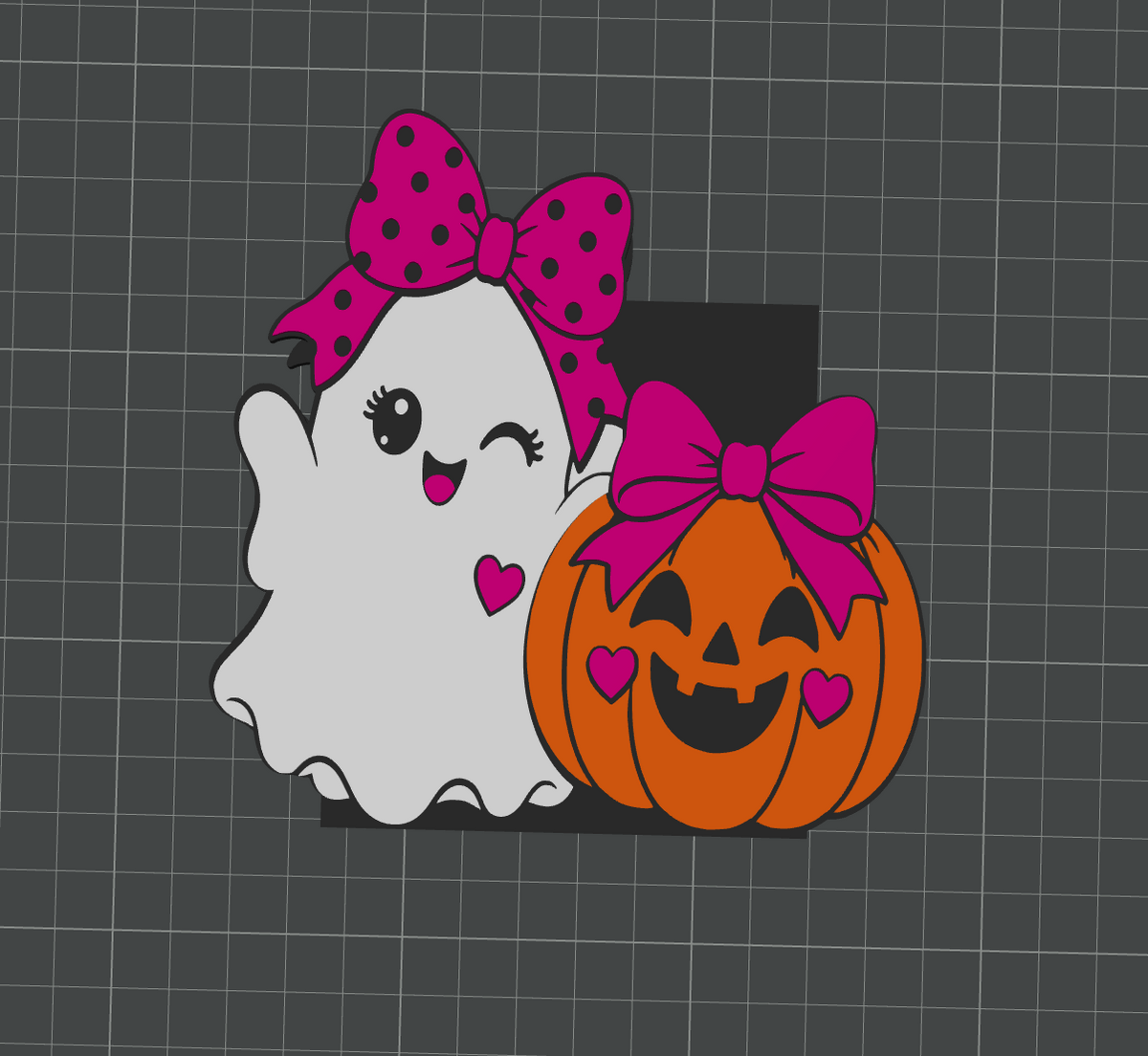 Halloween Trinket Tray 3MF File | Ghost & Pumpkin 3D Print