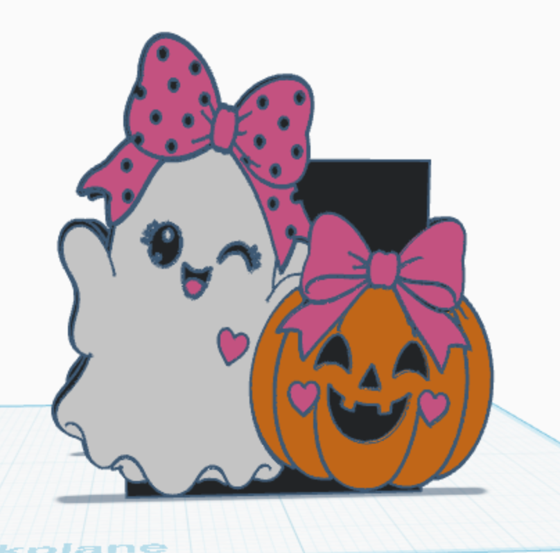 Halloween Pencil Holder 3MF File | Ghost & Pumpkin 3D Print