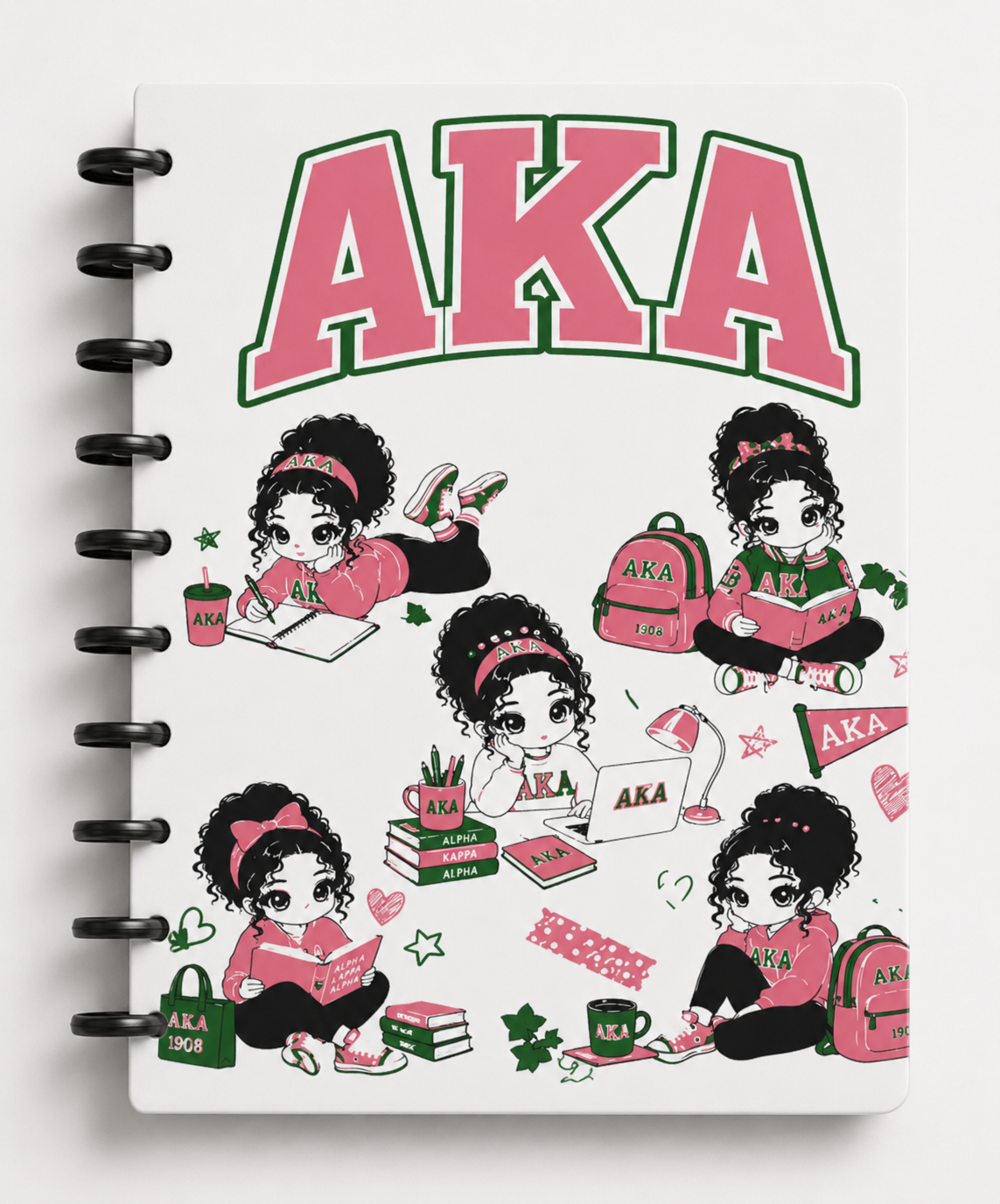 AKA Inspired 3D Printed Notebook 3MF Files | Discbound Sorority Digital Download
