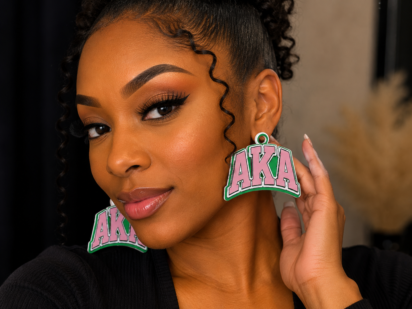 3D Printed Sorority-Inspired Statement Earrings | AKA & Delta Inspired Styles