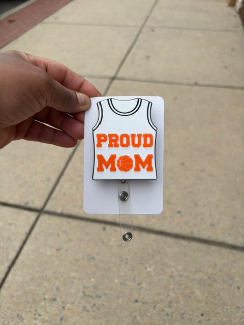 Basketball Mom Badge Reel 3MF File Bundle | Proud Mom 3D Print Digital Download