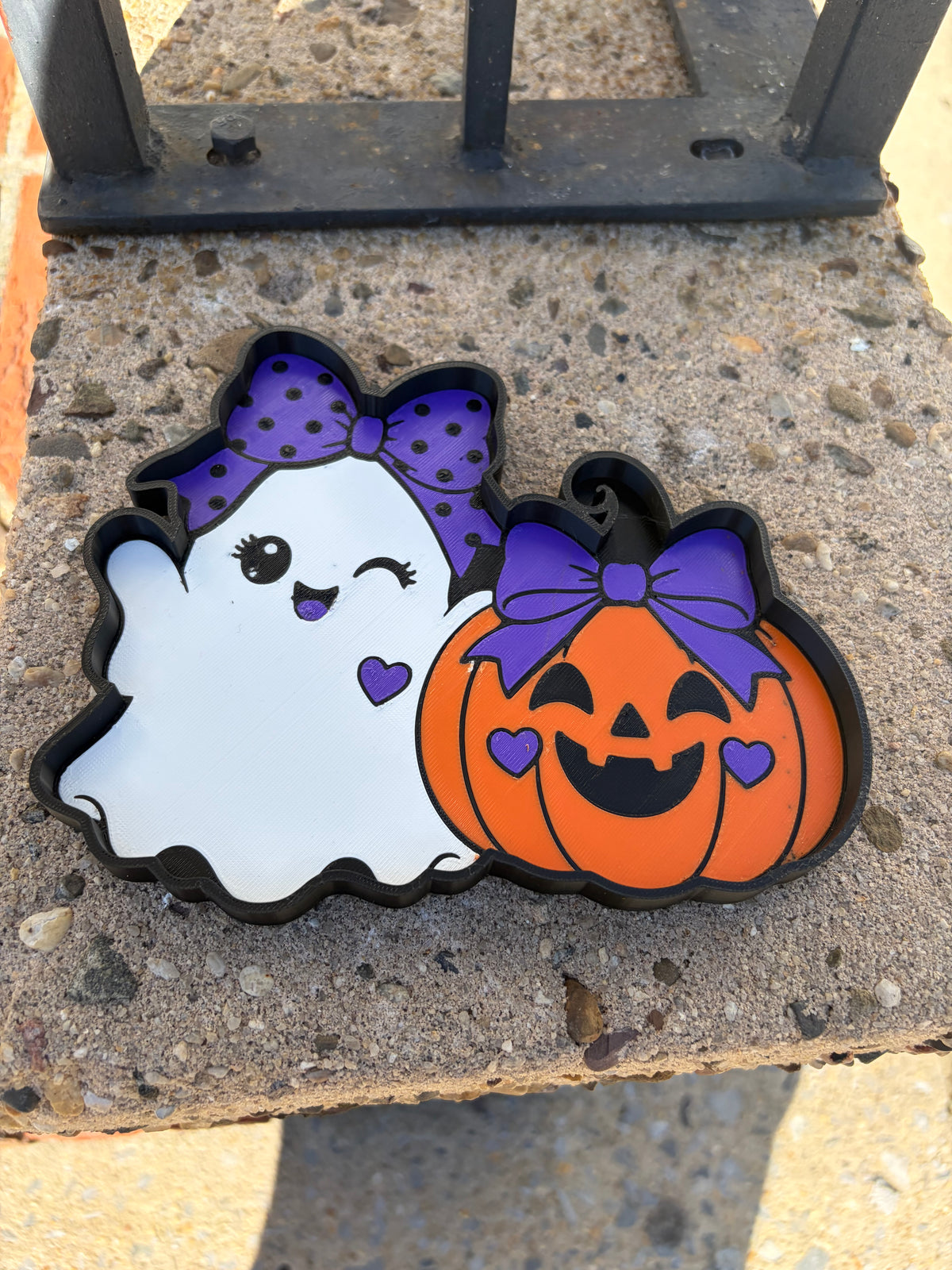 Halloween Trinket Tray 3MF File | Ghost & Pumpkin 3D Print