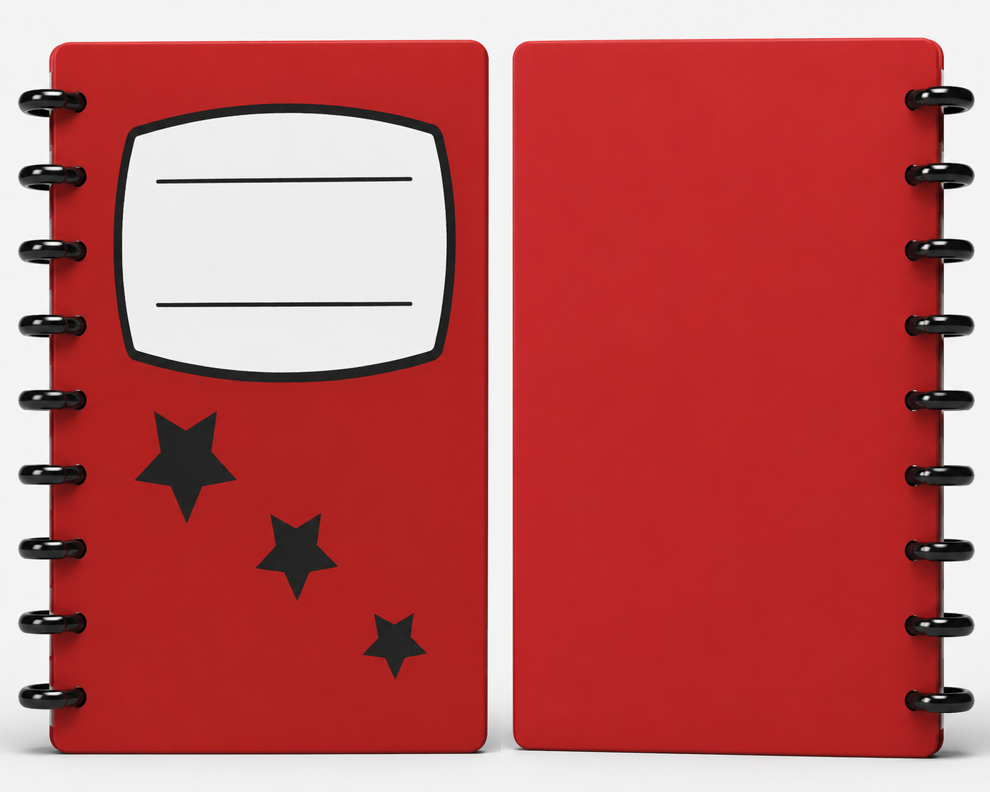 Customizable 3D Printed Composition Style With Stars Notebook 3MF File