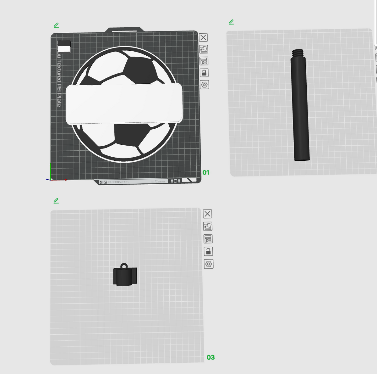 Soccer Ball Cheer Stick 3MF File – Customizable 3D Printable Fan Stick