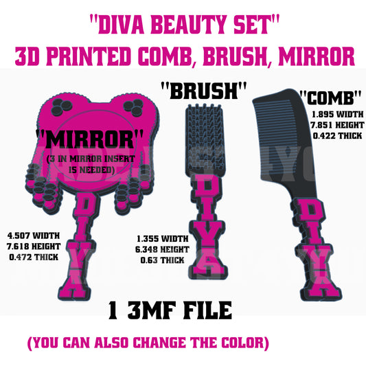 Diva Vanity Set 3MF File Bundle