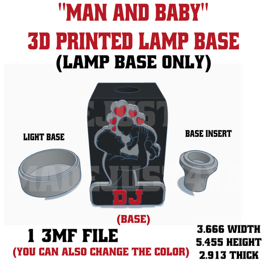 Father's Day 3D Printed Lamp Base 3MF File