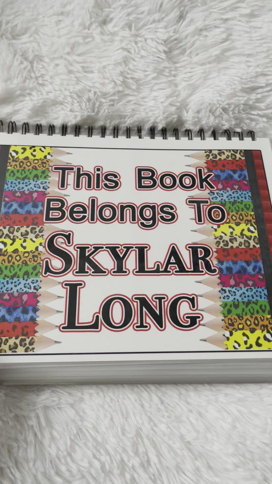 A unique interactive learning book for toddlers through middle school. Custom with your child’s name, laminated pages & fun Velcro pieces.